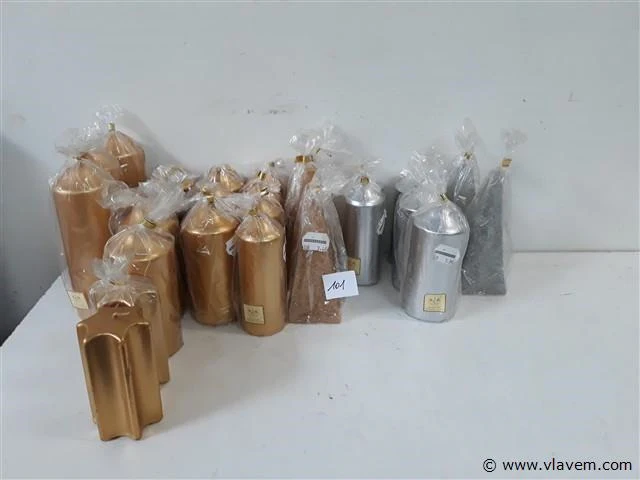 25 x kaarsen mix goud-zilver - afbeelding 1 van  2