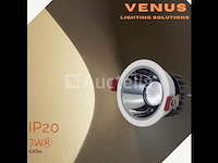 25 x led inbouwspot – 7w – 3000k warm wit – wit/zilver – cob – ø75mm – ip20 - afbeelding 4 van  4