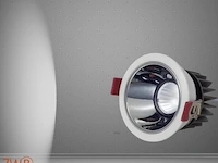 25 x led inbouwspot – 7w – 6500k koud wit – wit/zilver – cob – ø75mm – ip20 - afbeelding 1 van  4