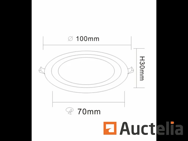 25 x led paneel - tweekleurig : warm + wit 3w + 3w - afbeelding 1 van  5