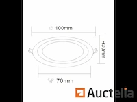 25 x led paneel - tweekleurig : warm + wit 3w + 3w - afbeelding 1 van  5