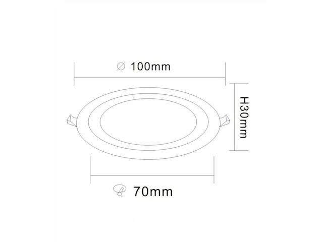 25 x led paneel - tweekleurig : warm + wit 3w + 3w - afbeelding 5 van  6