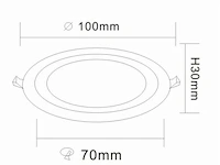 25 x led paneel - tweekleurig : warm + wit 3w + 3w - afbeelding 5 van  6