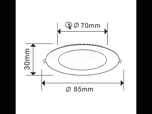 25 x led-paneel – rond inbouw – 5w – 6500k – koud wit - afbeelding 4 van  4