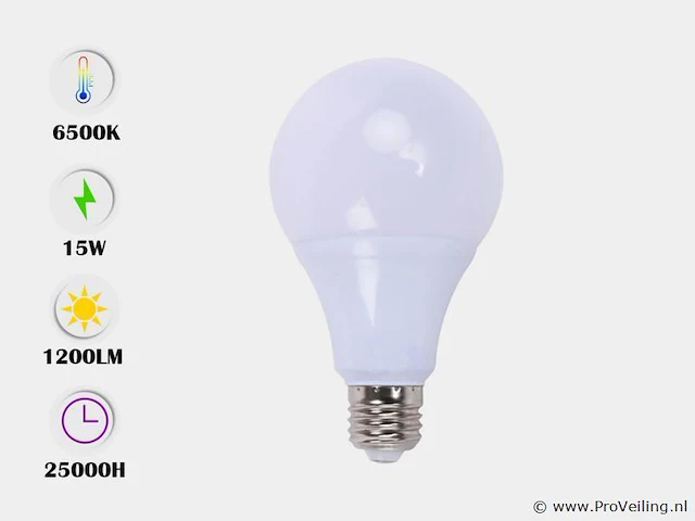 25 x smd led lamp – e27 – 15w – 6000k – daglicht - afbeelding 1 van  3