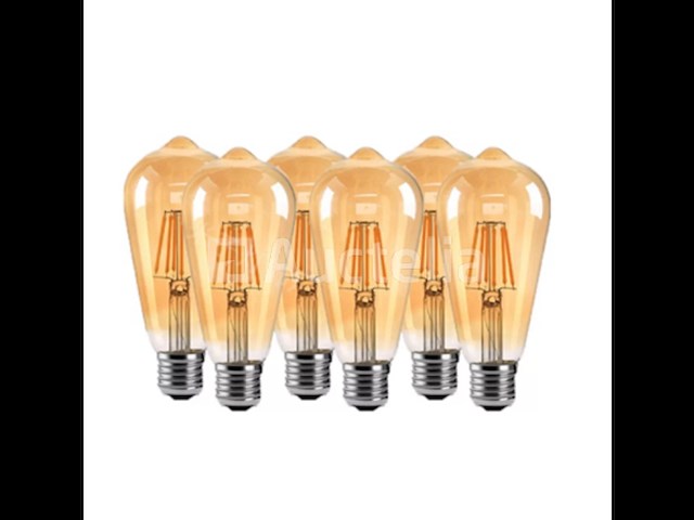 25 x st64 amber filament lamp – 6w – e27 – dimbaar – 2700k – 500 lm – ip20 – binnen - afbeelding 3 van  3