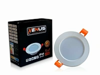 25 x venus 5w rond led paneel - waterdicht ip44 - 4000k (neutraal wit). - afbeelding 1 van  5