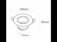 25 x verstelbare inbouwspot (wit) - cob - 7w - 6500k - afbeelding 5 van  5
