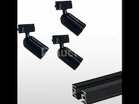 25 x verstelbare railspot met gu10 fitting (zwart) - afbeelding 5 van  5