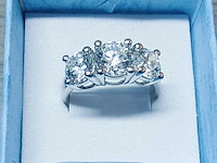 2.50 cts lab gekweekte diamanten ring maat-eu-54 - afbeelding 2 van  7