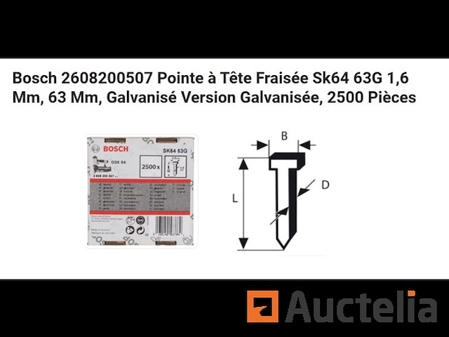 2500 verzonken tips bosch sk64 63g - afbeelding 1 van  1