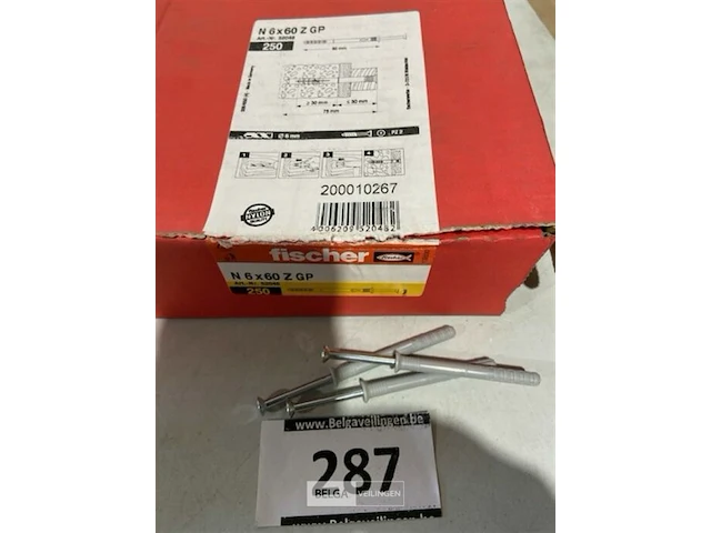 250x fischer kozijnplug 6x60 - afbeelding 3 van  3