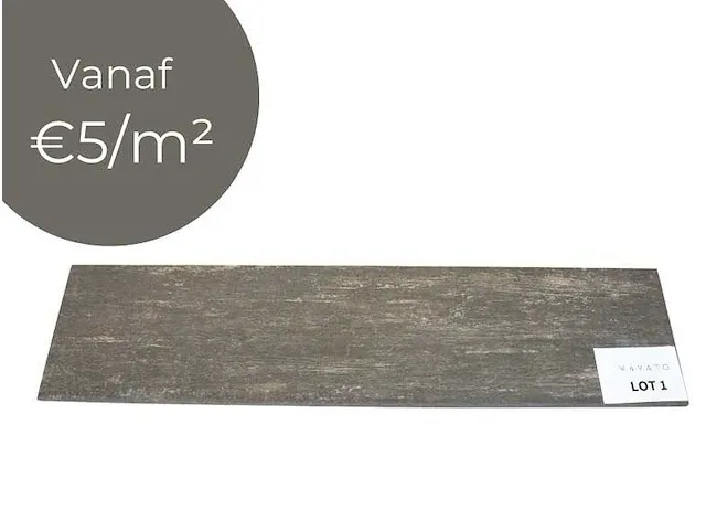 25,9 m² - 25x100 cm village dark matt rect - afbeelding 1 van  3