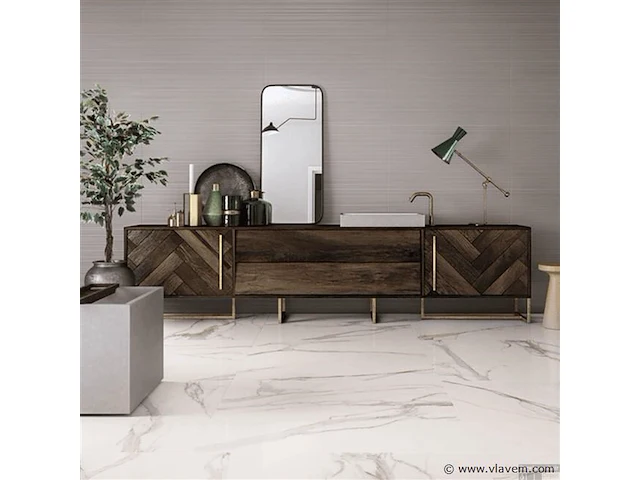 25,92m² - 60x60cm - calacatta gold matt gerectificeerd - afbeelding 1 van  2