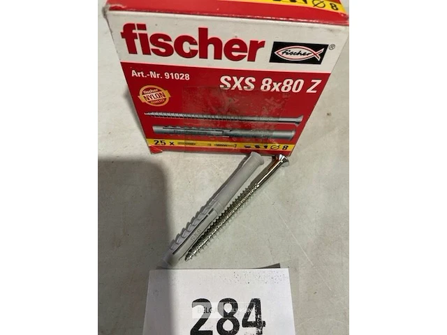 25x fischer inslagplug sxs 8x80 - afbeelding 1 van  3