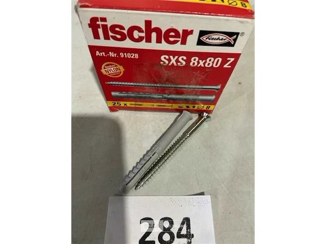 25x fischer inslagplug sxs 8x80 - afbeelding 2 van  3