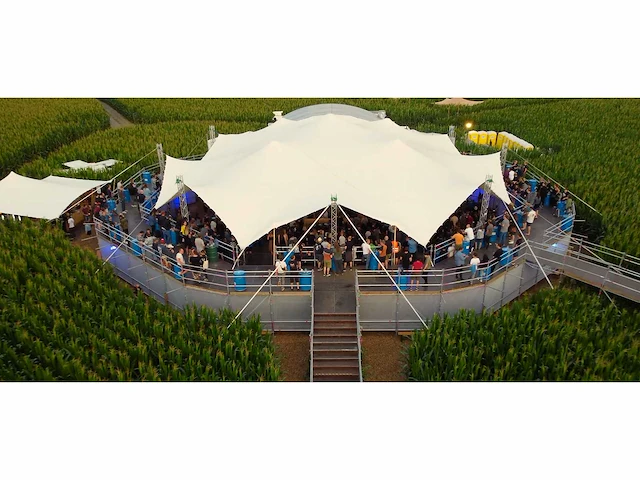 25x25m white stretch tent cloud series - afbeelding 1 van  5