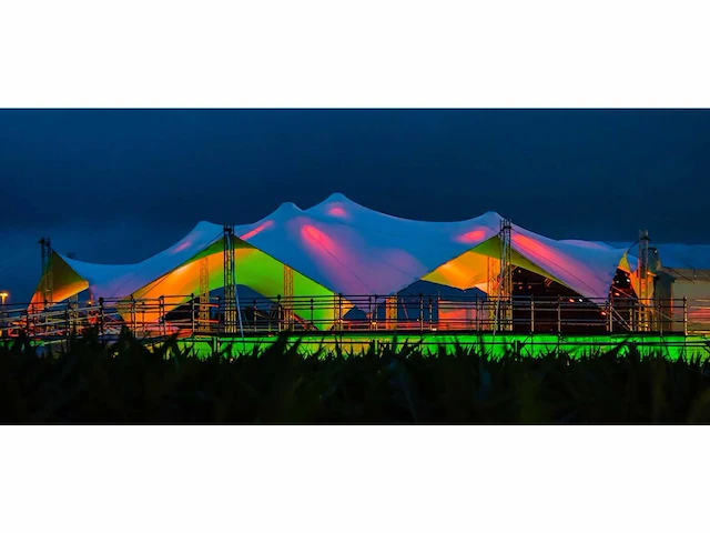 25x25m white stretch tent cloud series - afbeelding 2 van  5