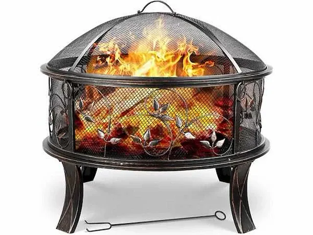 27-inch ronde vuurkorven voor buiten voor terras, kamperen - afbeelding 2 van  6