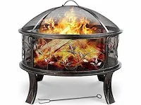 27-inch ronde vuurkorven voor buiten voor terras, kamperen - afbeelding 2 van  6