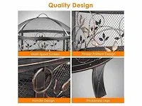 27-inch ronde vuurkorven voor buiten voor terras, kamperen - afbeelding 3 van  6