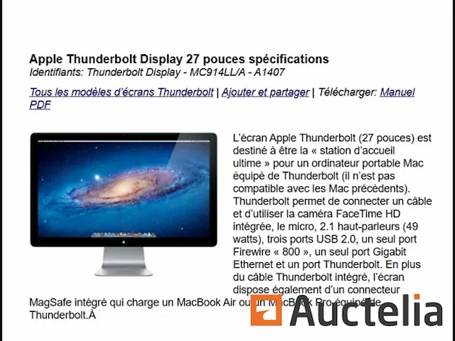 27-inch scherm apple imac a1407 - afbeelding 4 van  7