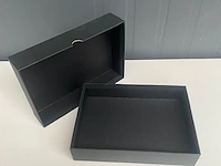 27 x doosjes - geschenkdoosjes - zwart - 21,5 x 15,5 x 4,5 cm. - hard karton - afbeelding 1 van  3