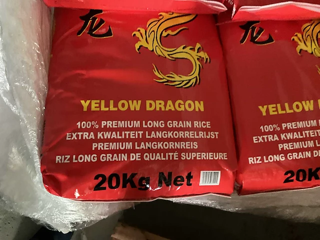 27 zakken langkorrel rijst yellow dragon 20 kg. - afbeelding 3 van  4