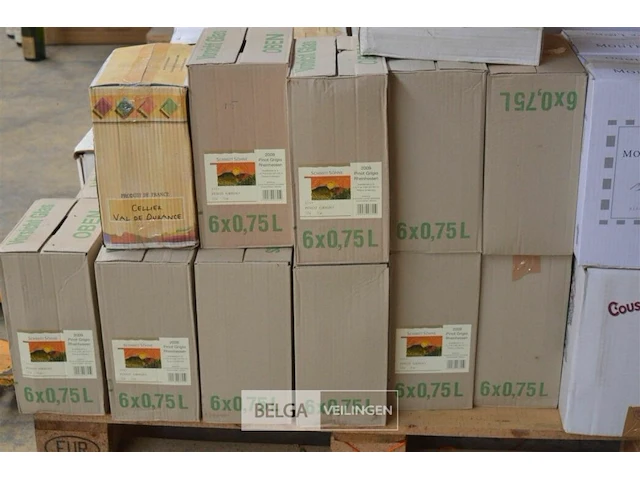 ±270 flessen inhoud pallet div soorten wijnen - afbeelding 2 van  8