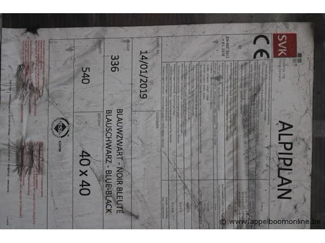 2700 leien svk lei alpiplan 40x40 blz336 (540 st/pal) - afbeelding 2 van  3