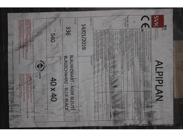 2700 leien svk lei alpiplan 40x40 blz336 (540 st/pal) - afbeelding 2 van  3