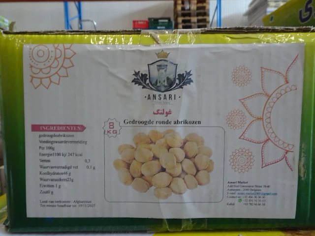 27x 8kg gedroogde abrikozen ansari - afbeelding 2 van  3