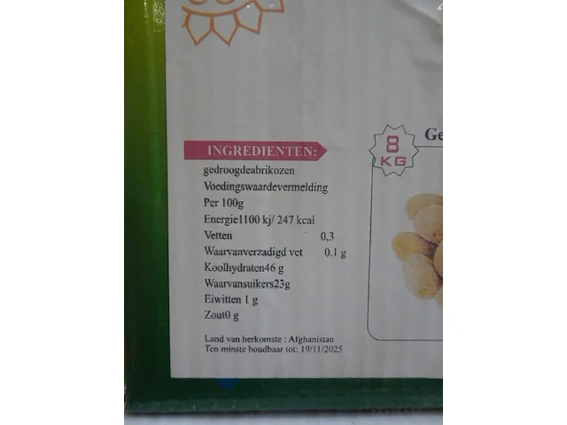 27x 8kg gedroogde abrikozen ansari - afbeelding 3 van  3