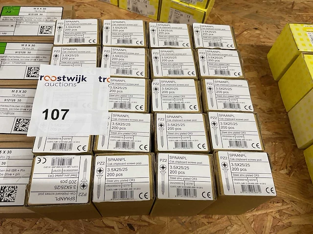 28 dozen spaanplaatschroeven ; deels inox - afbeelding 6 van  7