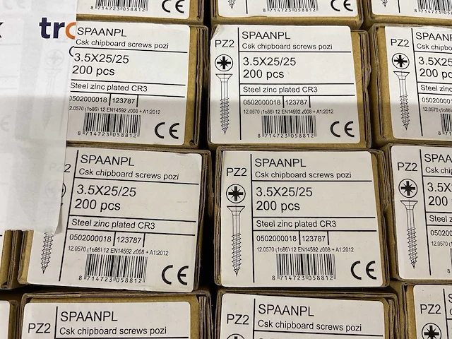28 dozen spaanplaatschroeven ; deels inox - afbeelding 7 van  7