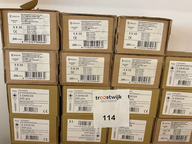 28 dozen spaanplaatschroeven - afbeelding 2 van  5