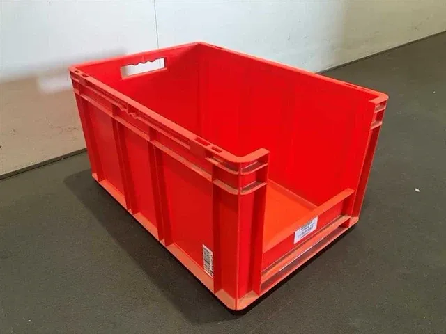 28 x stapelbak 600x400x320 mm, front open, rood, occasie - afbeelding 1 van  3