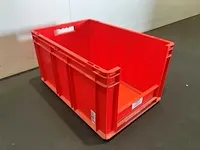 28 x stapelbak 600x400x320 mm, front open, rood, occasie - afbeelding 1 van  3