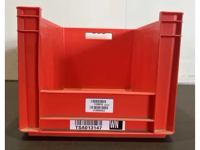 28 x stapelbak 600x400x320 mm, front open, rood, occasie - afbeelding 2 van  3