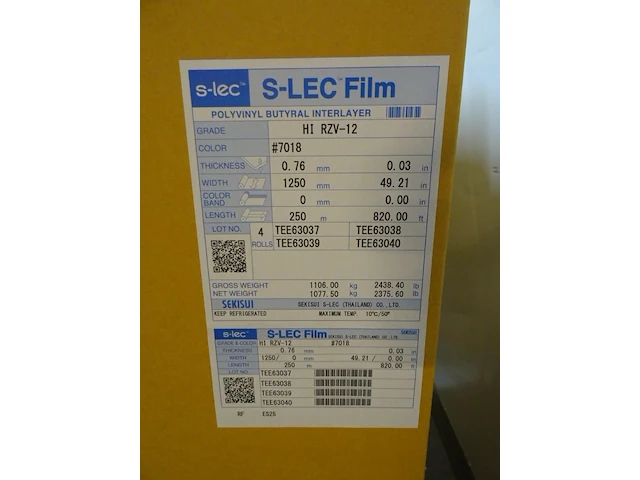 28x rol s-lec film polyvinyl butyral interlayer - afbeelding 2 van  2