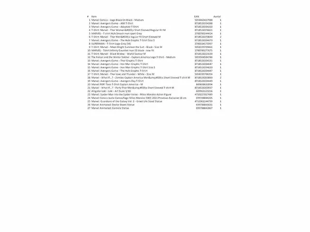 29 stuks diversen merk: marvel - afbeelding 2 van  2