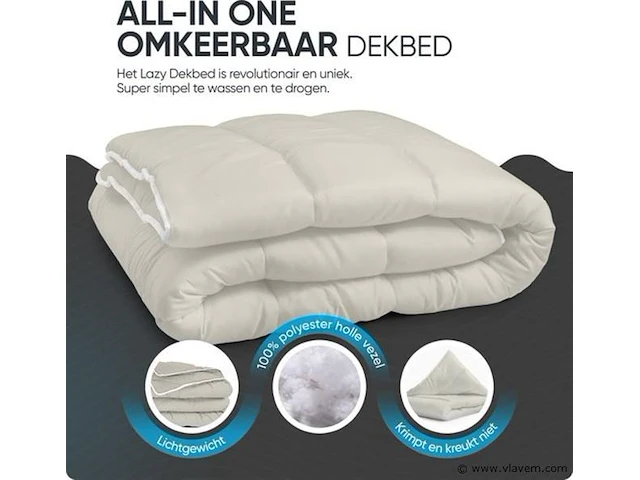 2in1 dekbed 240x200cm+hoofdkussens all season - afbeelding 5 van  7