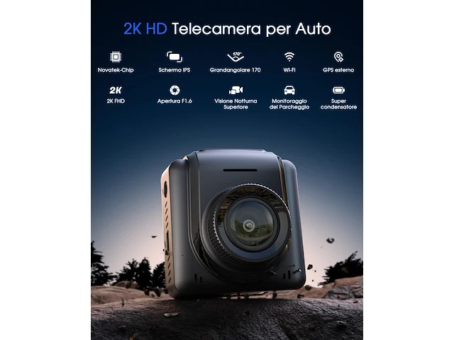 2k wi-fi dash cam - afbeelding 2 van  6