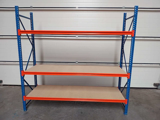 2m new longspan shelving h2000xl2000xd500mm 3 levels - afbeelding 1 van  1