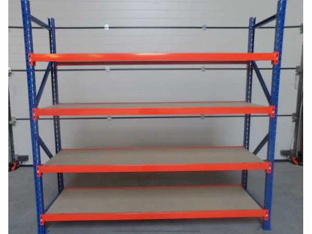 2m new longspan shelving h2000xl2000xd500mm 4 levels - afbeelding 1 van  1