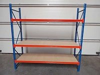 2m new longspan shelving h2000xl2000xd600mm 3 levels - afbeelding 1 van  1