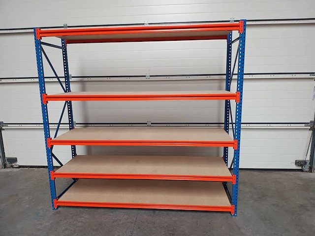 2m new longspan shelving h2000xl2000xd800mm 5 levels - afbeelding 1 van  1