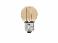 2w e27 g45 amber glas filament led bulb 2000k (100x) - afbeelding 1 van  3
