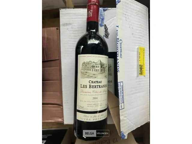 2x 1 doos chateau les bertrands premieres cotes de blaye 2004 - afbeelding 1 van  5
