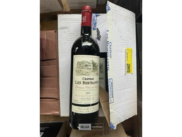 2x 1 doos chateau les bertrands premieres cotes de blaye 2004 - afbeelding 2 van  5